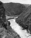 Train enroute to Waihi, leaving the Karangahake tunnel.